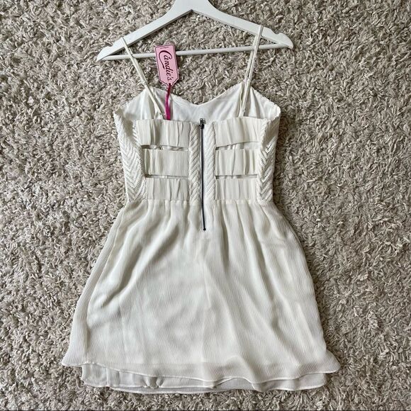 NWT Candie’s White Summer Sleeveless Mini Dress size 5 - Picture 2 of 8